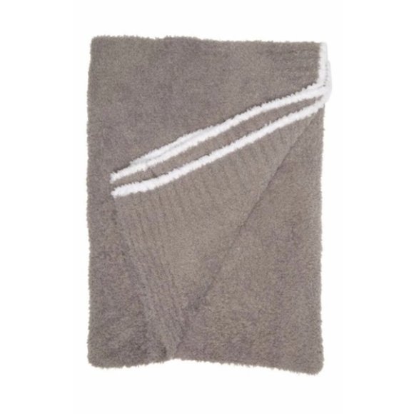 Barefoot Dreams CozyChic Rib Trim Throw 45” x 60” - Picture 4 of 4